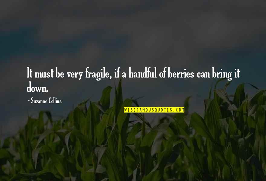 Berries Com Quotes By Suzanne Collins: It must be very fragile, if a handful Berries Com Quotes By Suzanne Collins: It must be very fragile, if a handful
