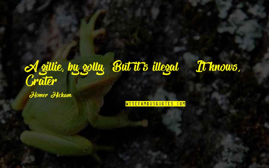 Bersemayam Adalah Quotes By Homer Hickam: A gillie, by golly! But it's illegal!" "It Bersemayam Adalah Quotes By Homer Hickam: A gillie, by golly! But it's illegal!" "It