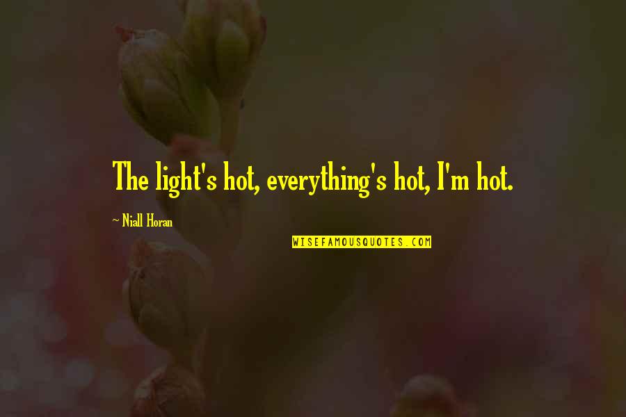 Bersin And Associates Quotes By Niall Horan: The light's hot, everything's hot, I'm hot.