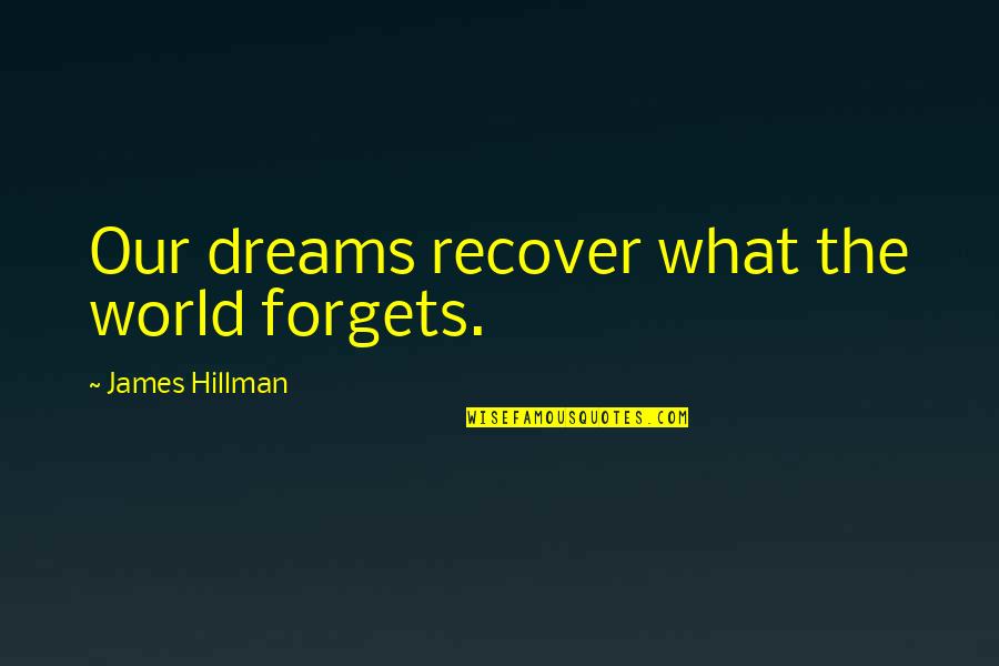 Bertagna Winery Quotes By James Hillman: Our dreams recover what the world forgets.