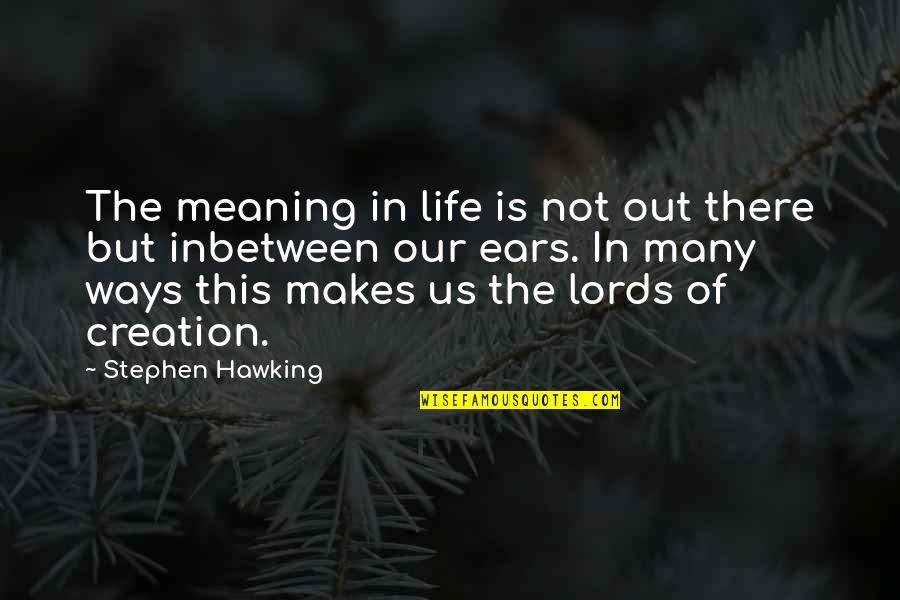 Bertie Russell Quotes By Stephen Hawking: The meaning in life is not out there Bertie Russell Quotes By Stephen Hawking: The meaning in life is not out there