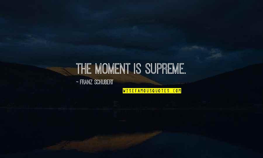 Bertling Law Quotes By Franz Schubert: The moment is supreme.