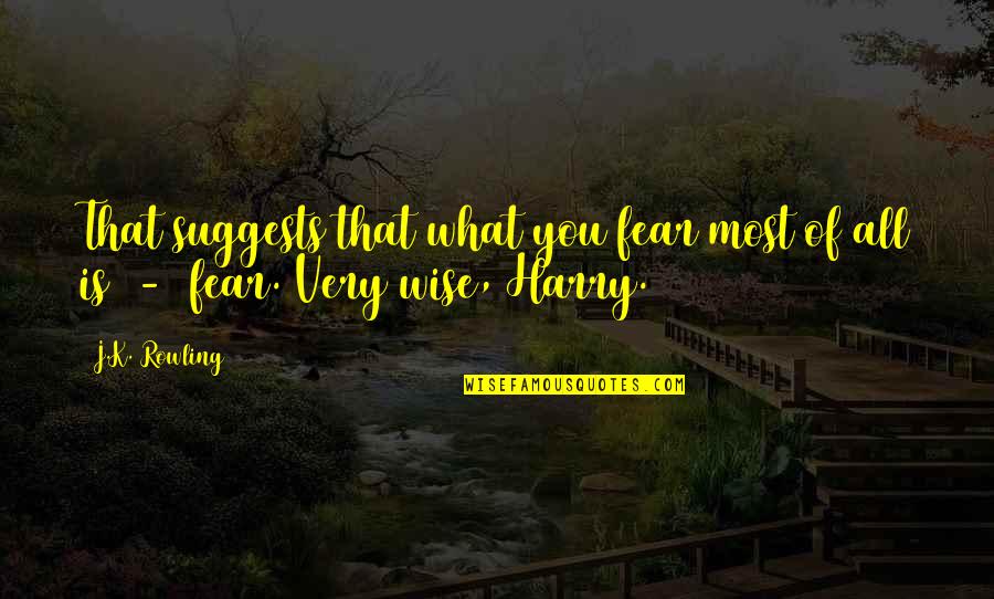 Bertolissi Quotes By J.K. Rowling: That suggests that what you fear most of