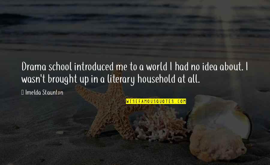 Bertollis Pizza Quotes By Imelda Staunton: Drama school introduced me to a world I Bertollis Pizza Quotes By Imelda Staunton: Drama school introduced me to a world I