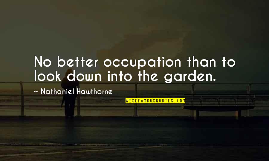 Bertram Capital Quotes By Nathaniel Hawthorne: No better occupation than to look down into
