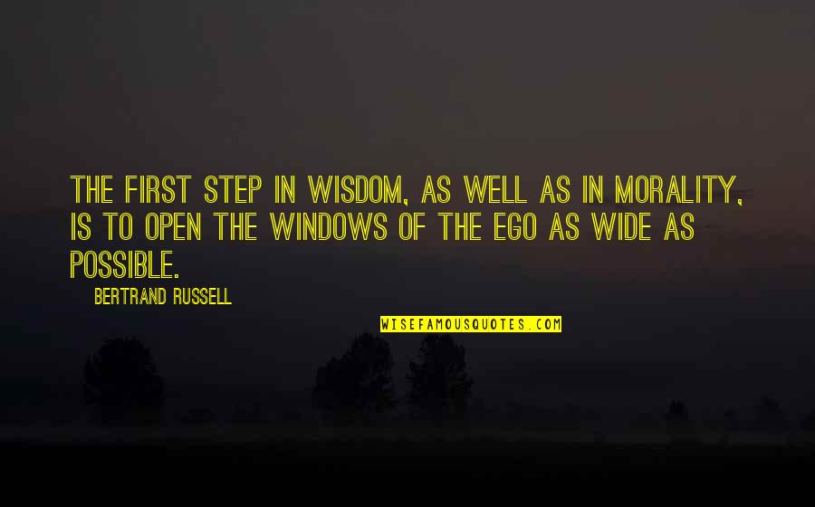 Bertrand Russell Morality Quotes By Bertrand Russell: The first step in wisdom, as well as Bertrand Russell Morality Quotes By Bertrand Russell: The first step in wisdom, as well as