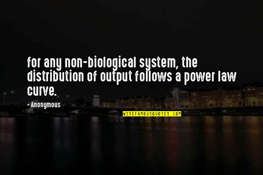 Bertuca Obituary Quotes By Anonymous: for any non-biological system, the distribution of output