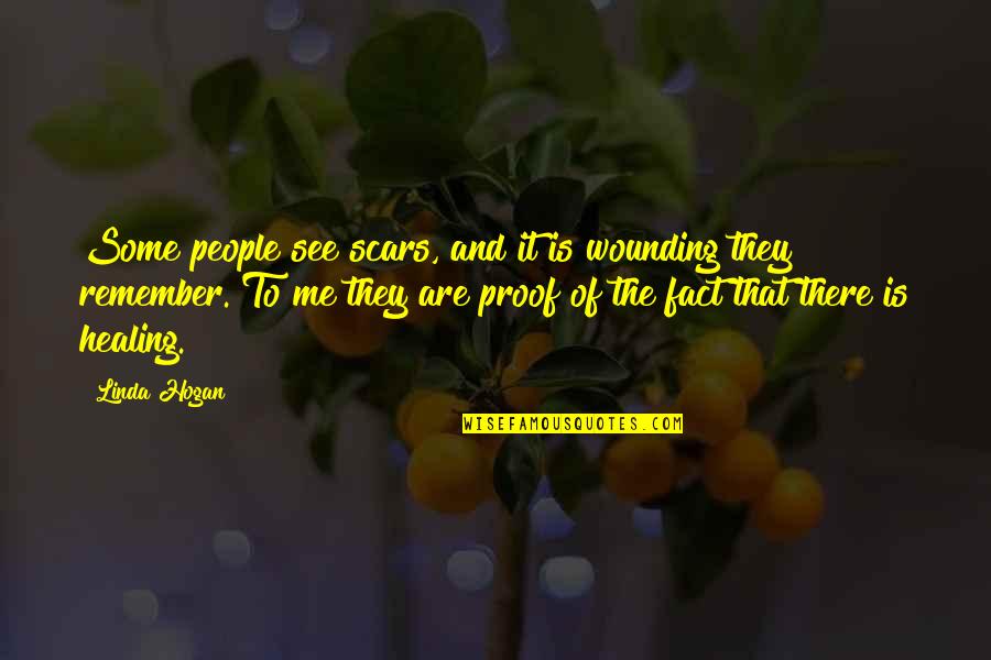 Beruse Quotes By Linda Hogan: Some people see scars, and it is wounding