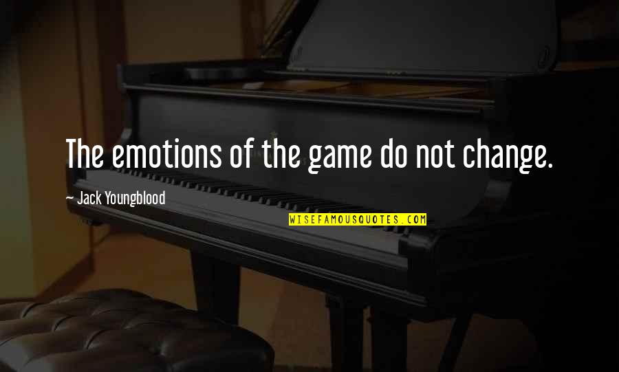 Besets Crossword Quotes By Jack Youngblood: The emotions of the game do not change.