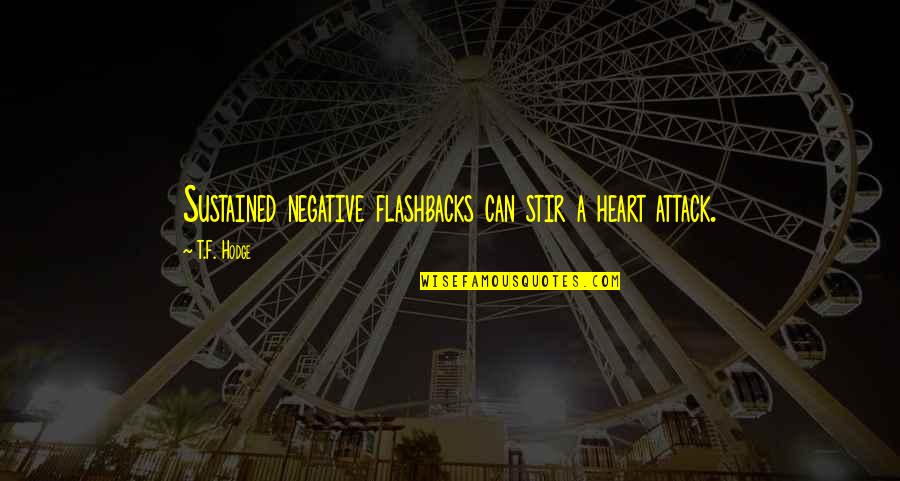 Besra Kites Quotes By T.F. Hodge: Sustained negative flashbacks can stir a heart attack.