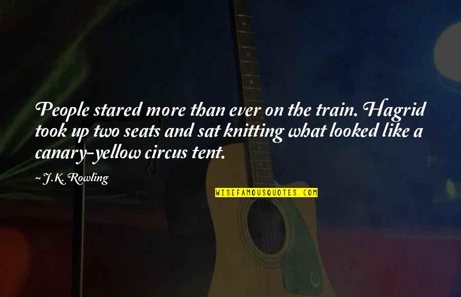 Bessere Umwelt Quotes By J.K. Rowling: People stared more than ever on the train.