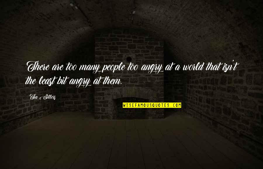 Bessette Quotes By Tia Sillers: There are too many people too angry at Bessette Quotes By Tia Sillers: There are too many people too angry at