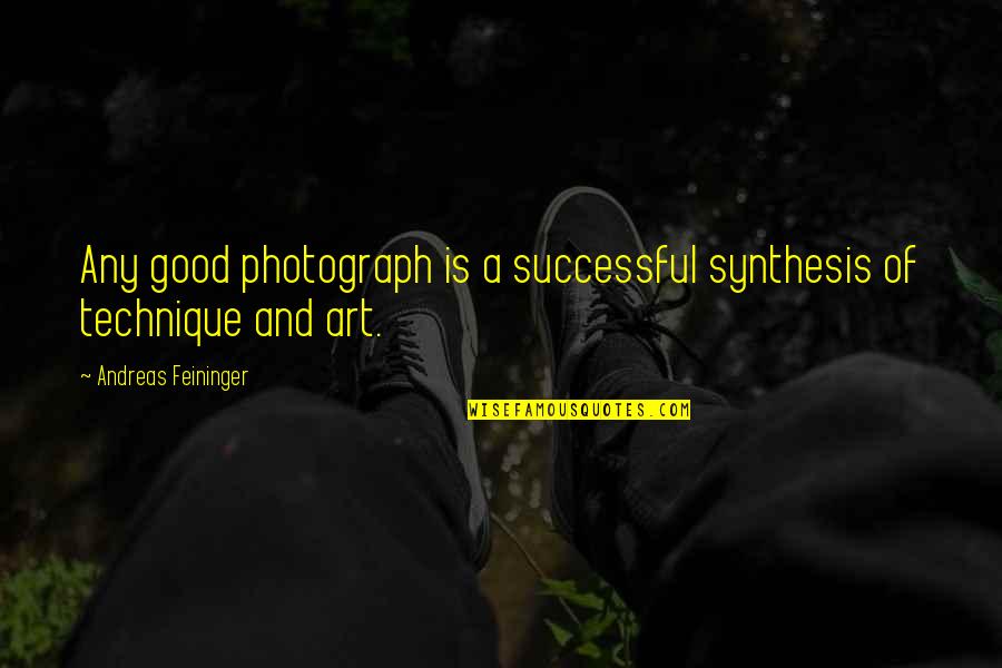 Bessie Braddock Churchill Quotes By Andreas Feininger: Any good photograph is a successful synthesis of