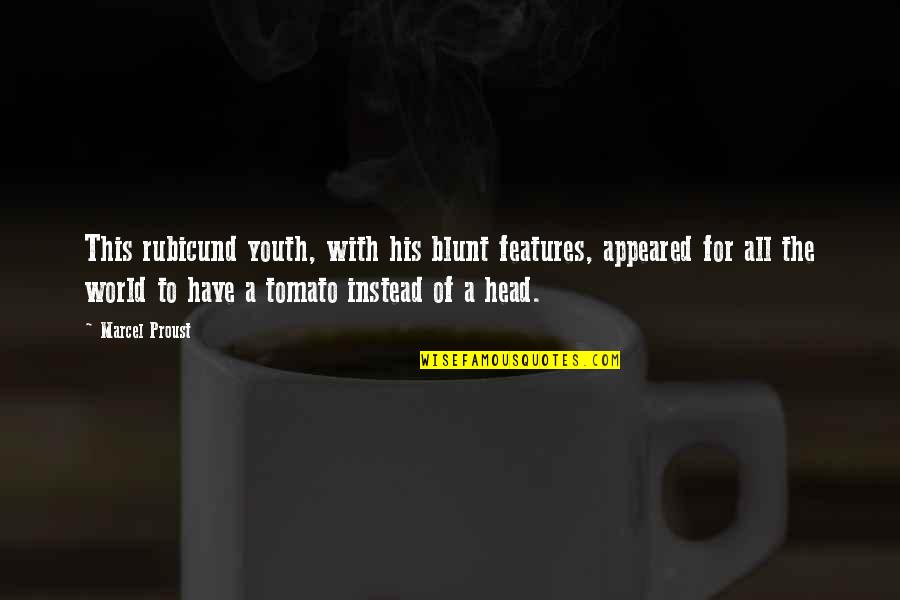 Bessire And Company Quotes By Marcel Proust: This rubicund youth, with his blunt features, appeared Bessire And Company Quotes By Marcel Proust: This rubicund youth, with his blunt features, appeared