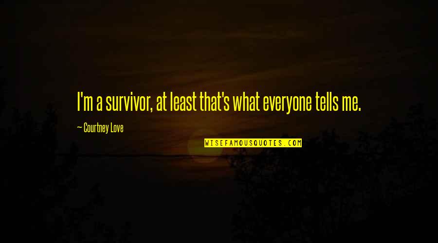 Best 3 Word Movie Quotes By Courtney Love: I'm a survivor, at least that's what everyone Best 3 Word Movie Quotes By Courtney Love: I'm a survivor, at least that's what everyone