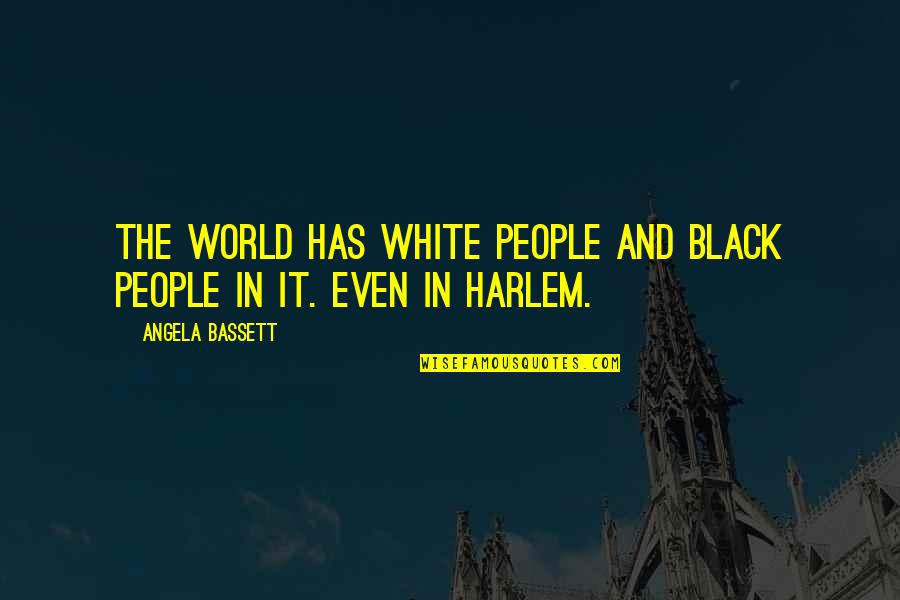 Best 40 Year Old Virgin Quotes By Angela Bassett: The world has white people and black people