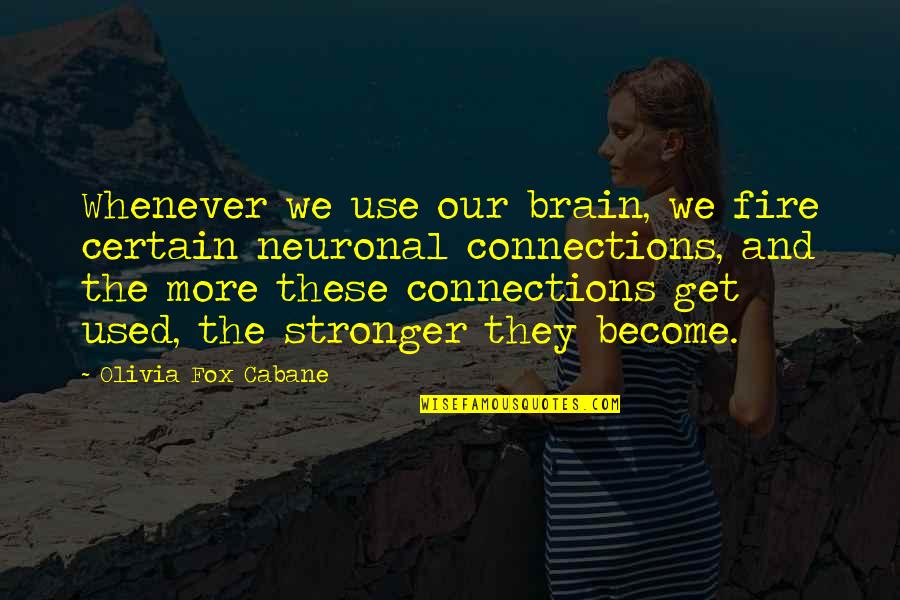 Best 80s Movies Quotes By Olivia Fox Cabane: Whenever we use our brain, we fire certain