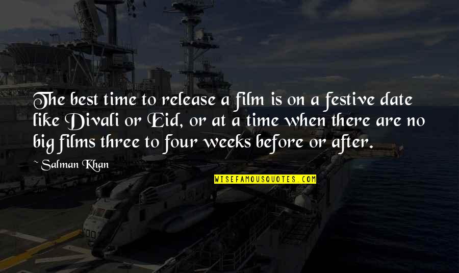 Best All Time Film Quotes By Salman Khan: The best time to release a film is