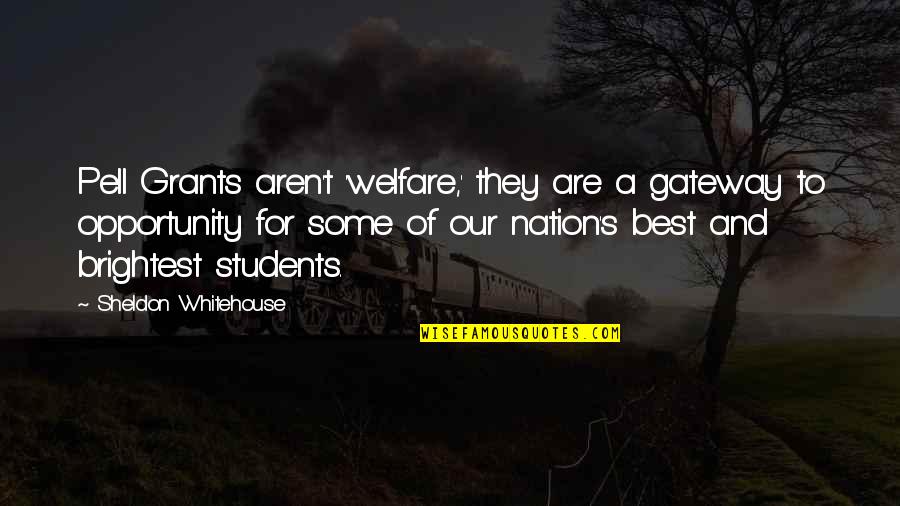 Best And Brightest Quotes By Sheldon Whitehouse: Pell Grants aren't 'welfare,' they are a gateway