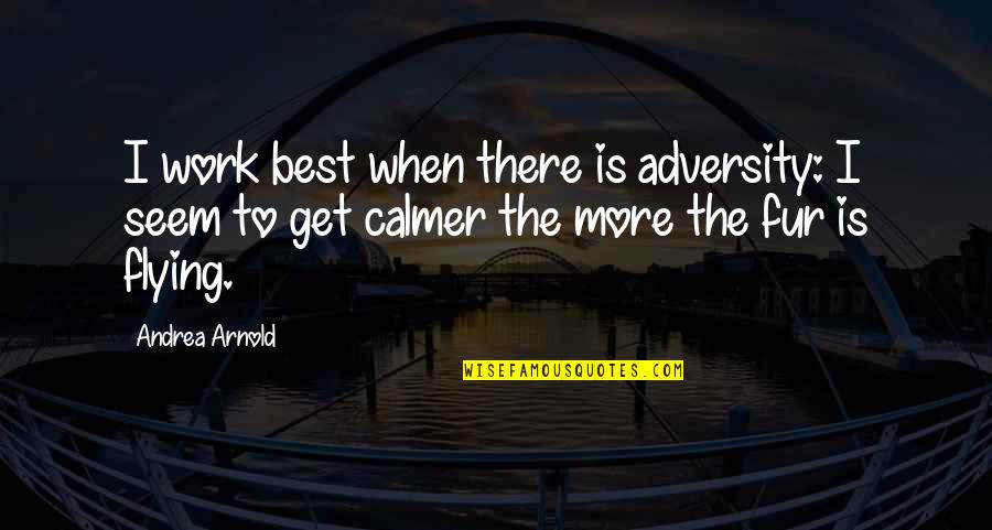 Best Arnold Quotes By Andrea Arnold: I work best when there is adversity: I