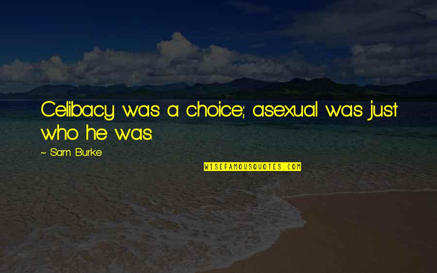 Best Asexual Quotes By Sam Burke: Celibacy was a choice; asexual was just who