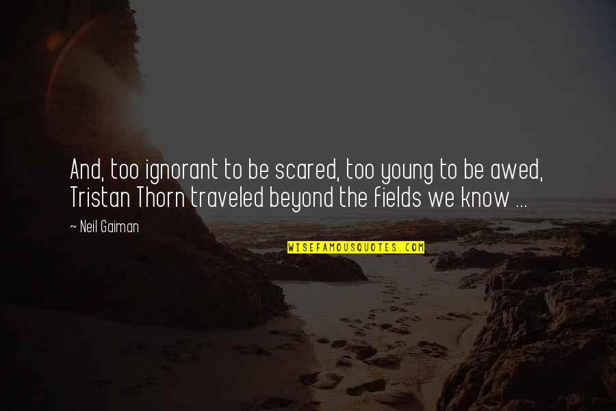 Best Assamese Quotes By Neil Gaiman: And, too ignorant to be scared, too young Best Assamese Quotes By Neil Gaiman: And, too ignorant to be scared, too young