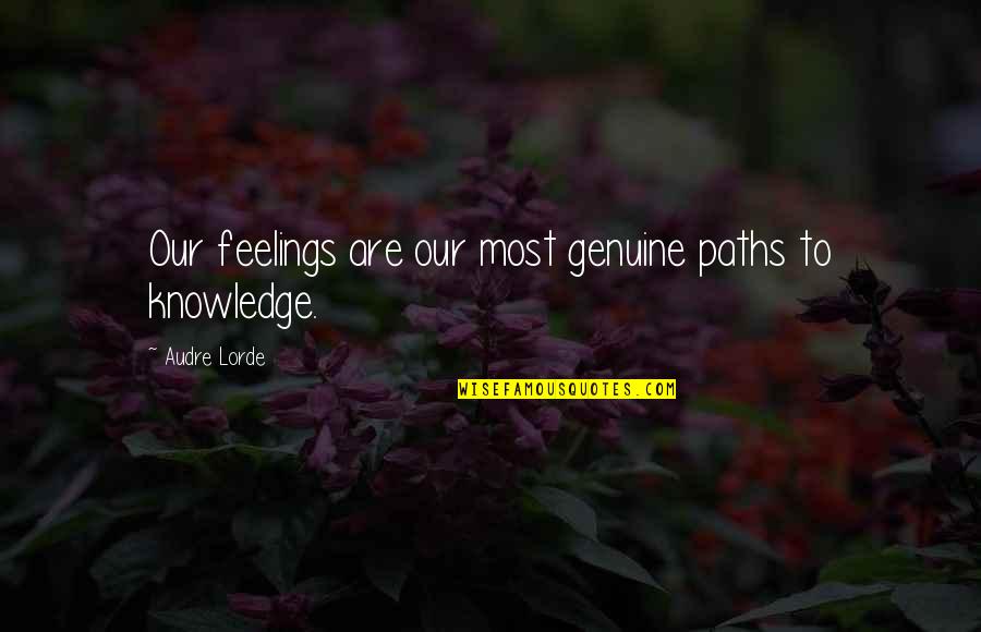 Best Audre Lorde Quotes By Audre Lorde: Our feelings are our most genuine paths to Best Audre Lorde Quotes By Audre Lorde: Our feelings are our most genuine paths to