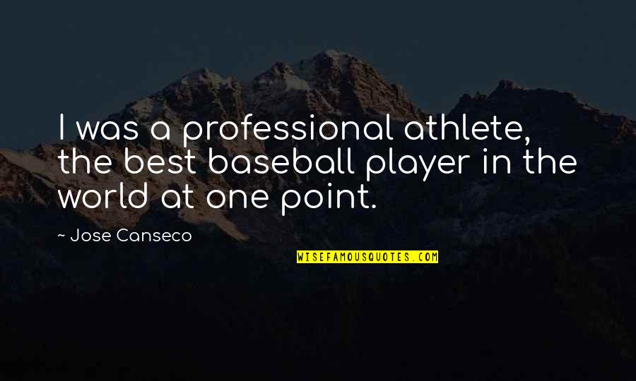 Best Baseball Player Quotes By Jose Canseco: I was a professional athlete, the best baseball