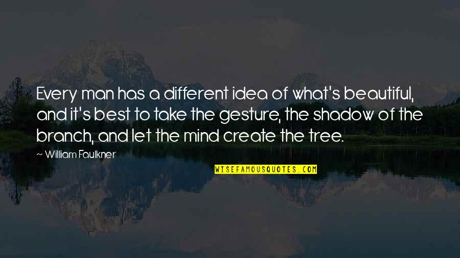 Best Beautiful Mind Quotes By William Faulkner: Every man has a different idea of what's