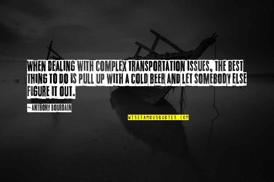 Best Beer And Quotes By Anthony Bourdain: When dealing with complex transportation issues, the best