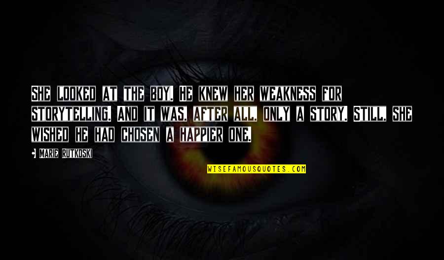 Best Big Bro Quotes By Marie Rutkoski: She looked at the boy. He knew her