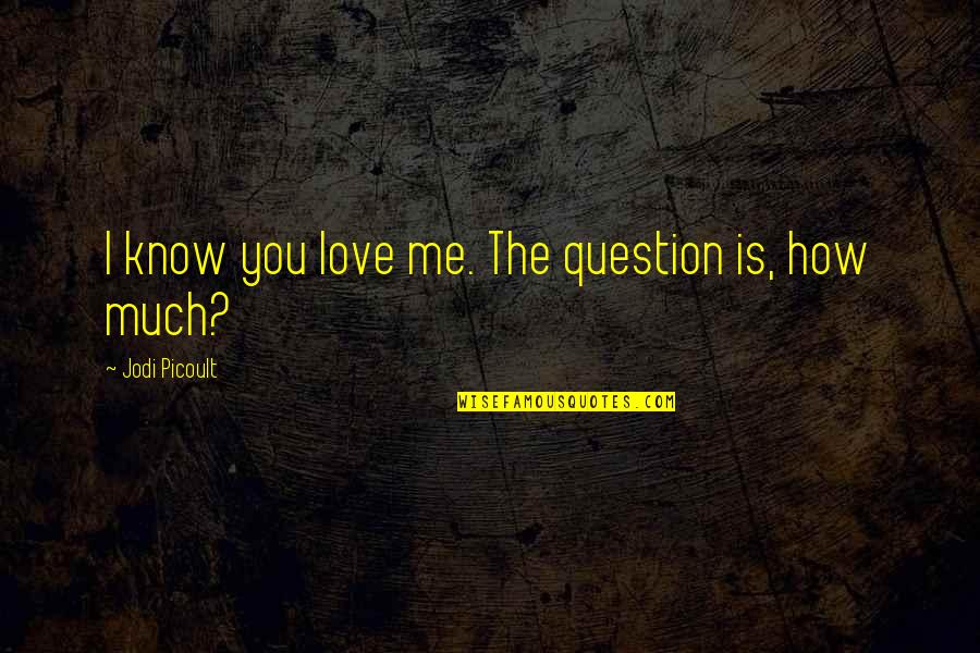 Best Birthday Gift Quotes By Jodi Picoult: I know you love me. The question is,