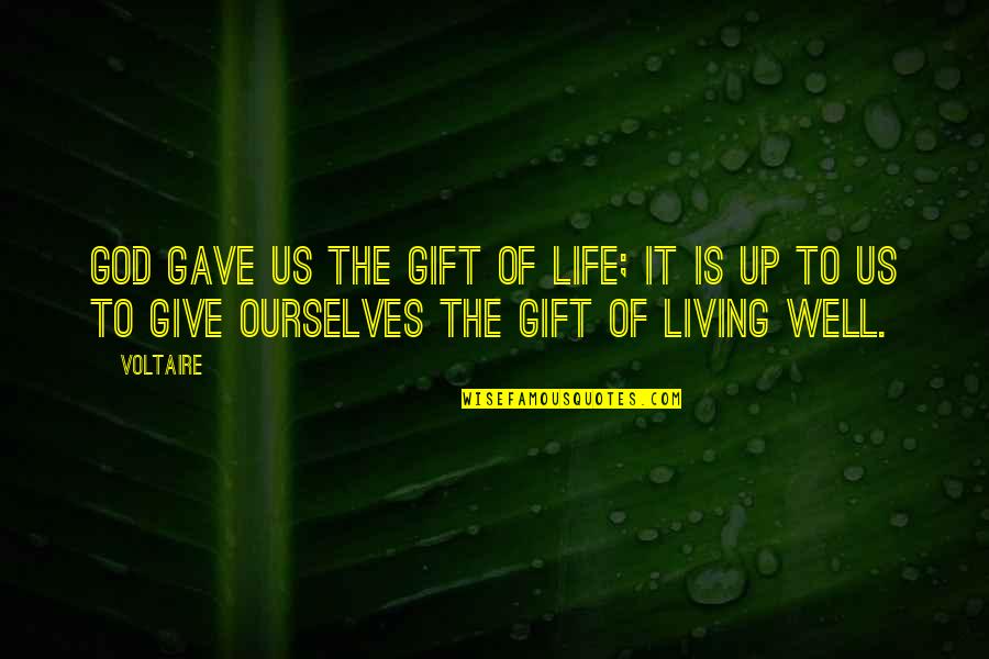 Best Birthday Gift Quotes By Voltaire: God gave us the gift of life; it
