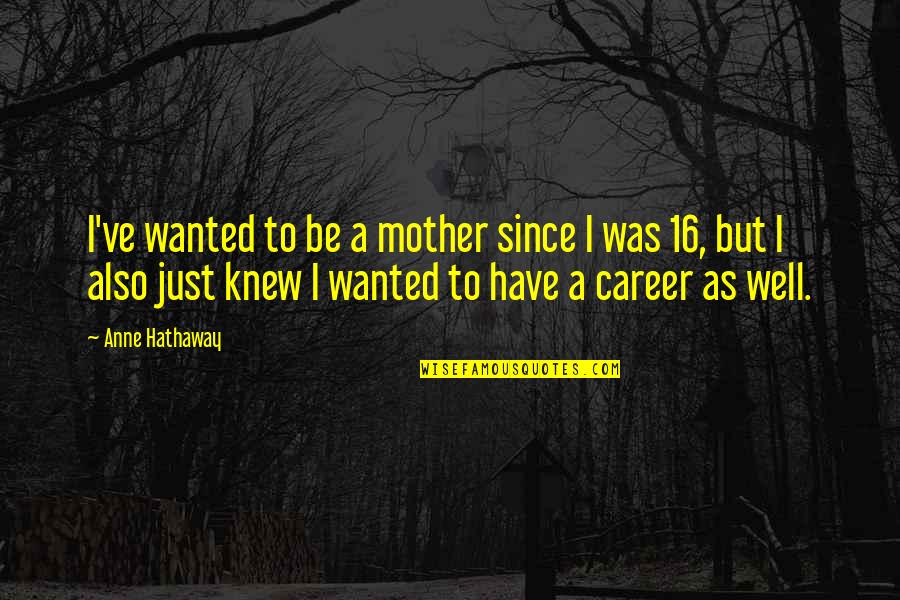Best Black Ops 2 Quotes By Anne Hathaway: I've wanted to be a mother since I