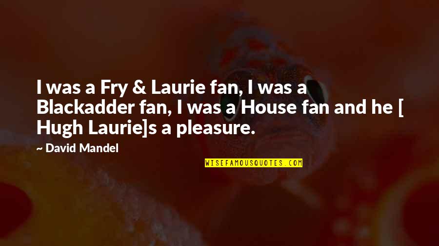 Best Blackadder Quotes By David Mandel: I was a Fry & Laurie fan, I