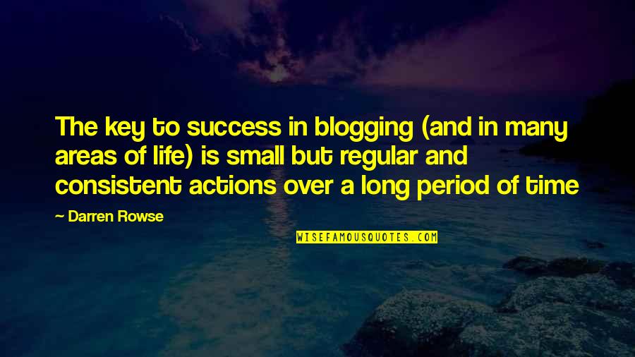 Best Blogging Quotes By Darren Rowse: The key to success in blogging (and in