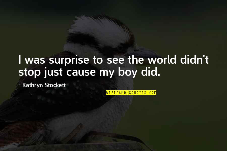 Best Brother In Law Picture Quotes By Kathryn Stockett: I was surprise to see the world didn't