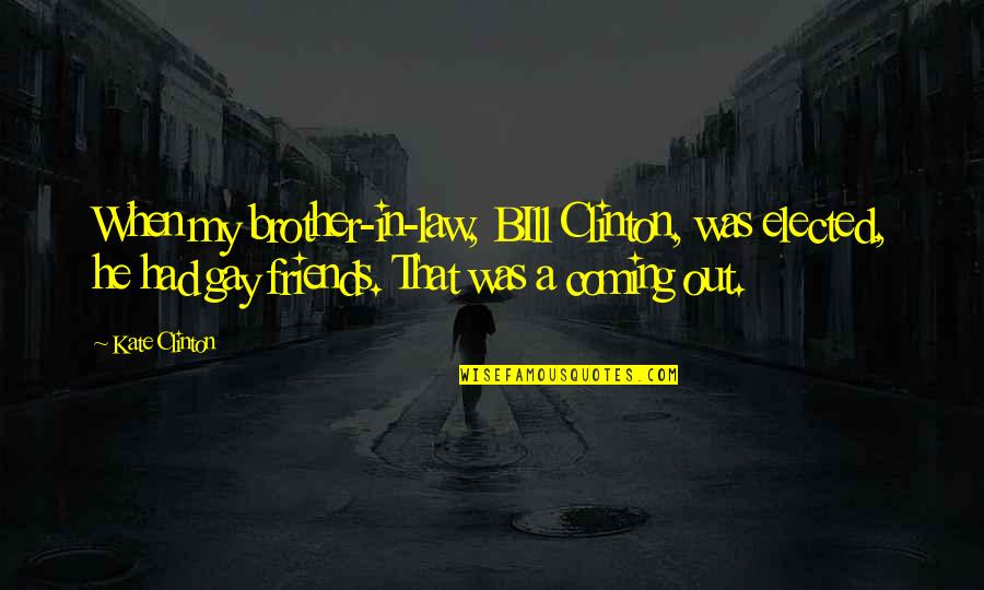 Best Brother In Law Quotes By Kate Clinton: When my brother-in-law, BIll Clinton, was elected, he