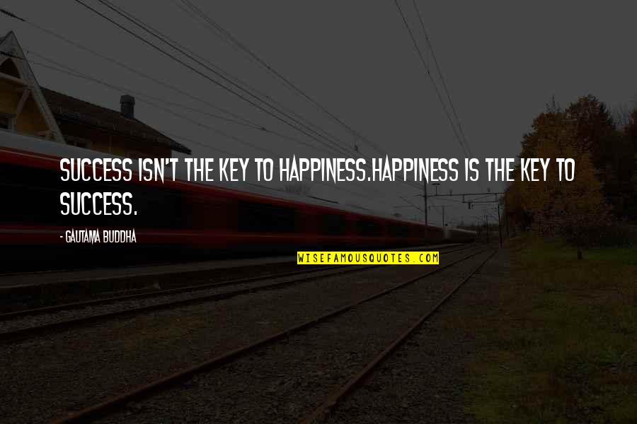 Best Buddha Quotes By Gautama Buddha: Success isn't the key to happiness.Happiness is the