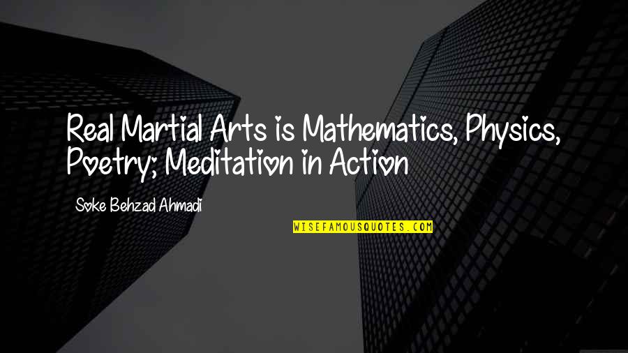 Best Buddha Wisdom Quotes By Soke Behzad Ahmadi: Real Martial Arts is Mathematics, Physics, Poetry; Meditation