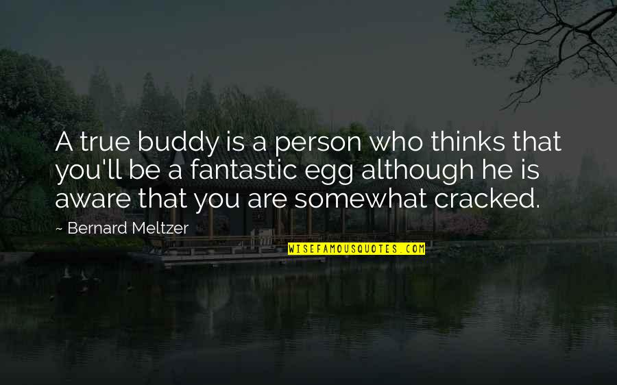 Best Buddy Quotes By Bernard Meltzer: A true buddy is a person who thinks