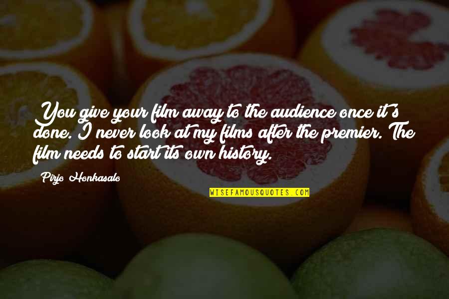 Best Carl Johnson Quotes By Pirjo Honkasalo: You give your film away to the audience