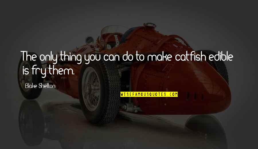 Best Catfish Quotes By Blake Shelton: The only thing you can do to make Best Catfish Quotes By Blake Shelton: The only thing you can do to make