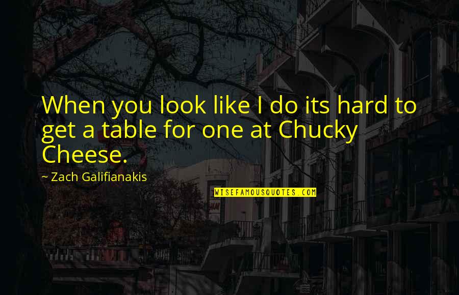 Best Chucky Quotes By Zach Galifianakis: When you look like I do its hard