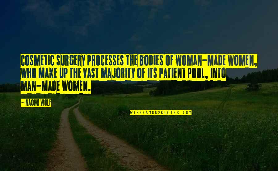 Best Cosmetic Quotes By Naomi Wolf: Cosmetic surgery processes the bodies of woman-made women,