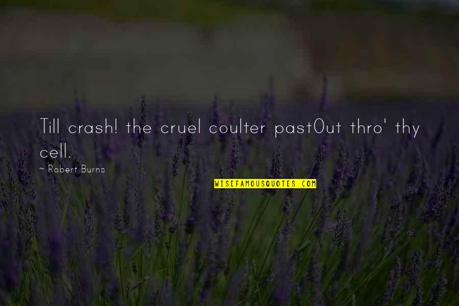 Best Country Lyrics For Quotes By Robert Burns: Till crash! the cruel coulter pastOut thro' thy