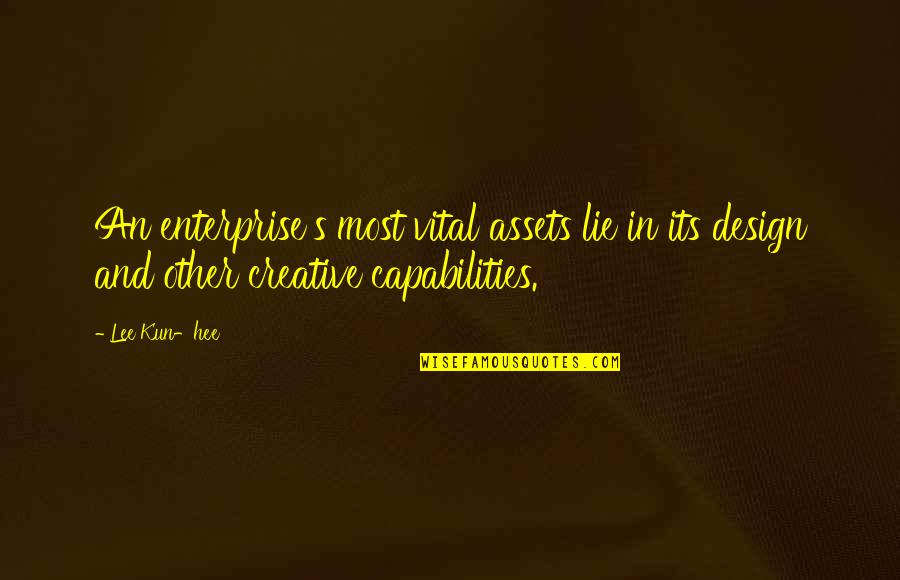 Best Creative Design Quotes By Lee Kun-hee: An enterprise's most vital assets lie in its