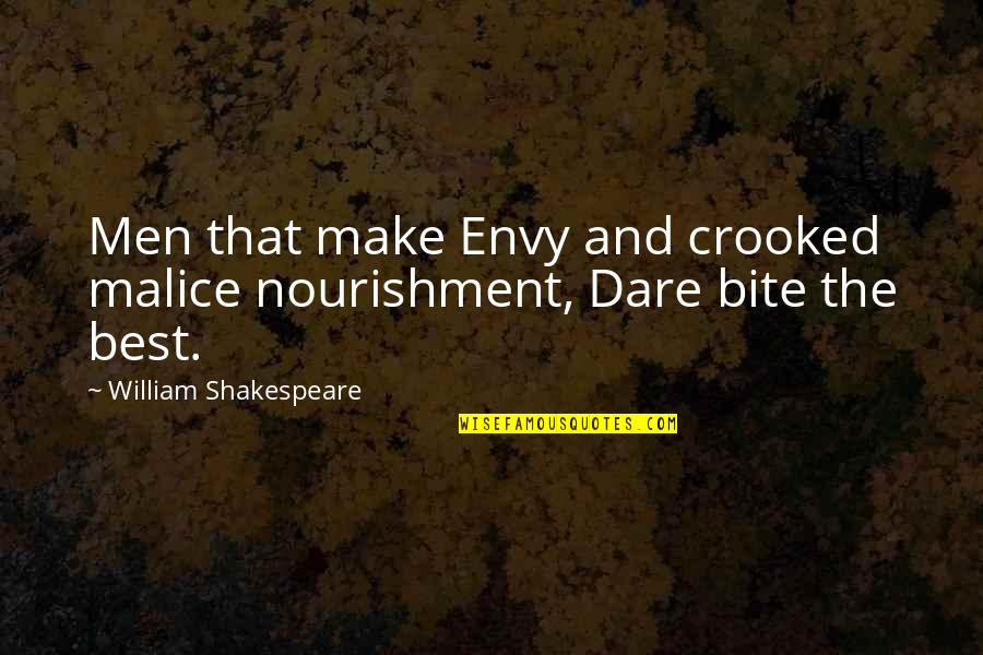 Best Crooked Quotes By William Shakespeare: Men that make Envy and crooked malice nourishment,