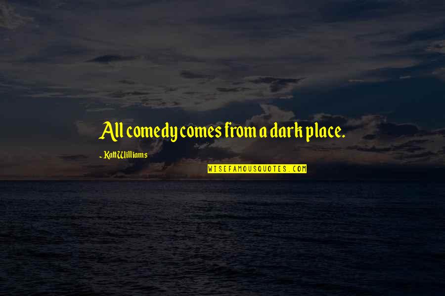 Best Dark Place Quotes By Katt Williams: All comedy comes from a dark place.
