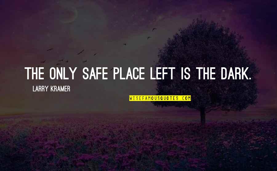 Best Dark Place Quotes By Larry Kramer: The only safe place left is the dark.
